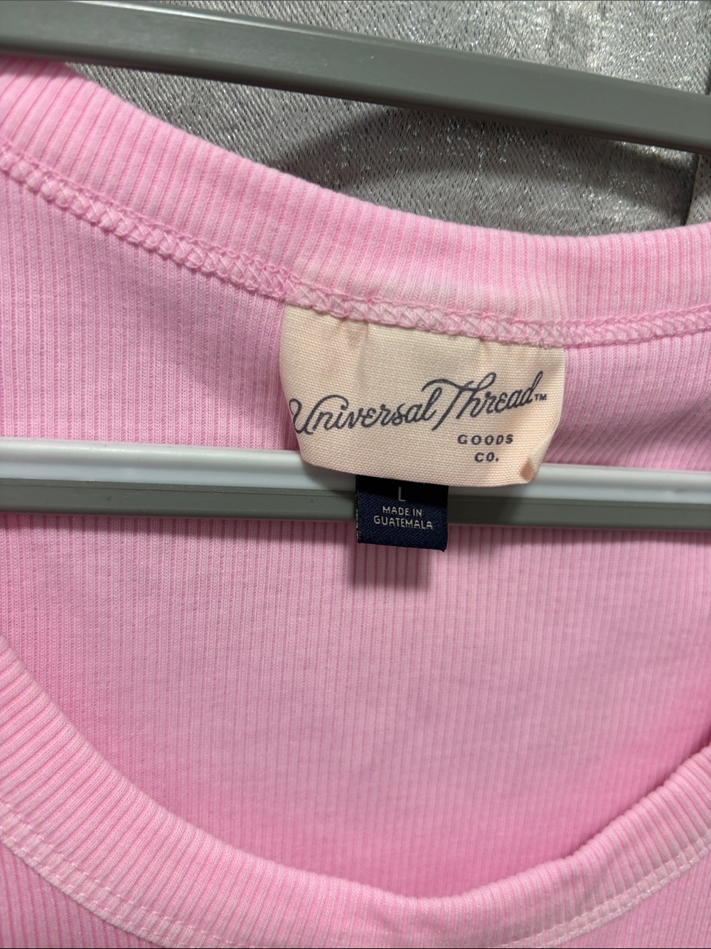 Universal Thread Pink Ribbed Scoop Neck Tank - Picture 2 of 6